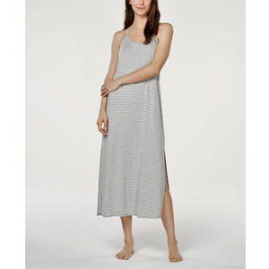 NWT Alfani Knit Gray & White Striped Maxi Dress